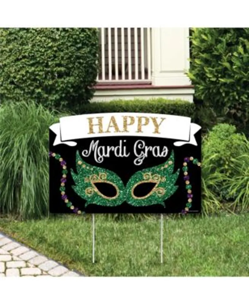 Jumbo Masquerade Mardi Gras Decorations, Mardi Gras Yard Signs