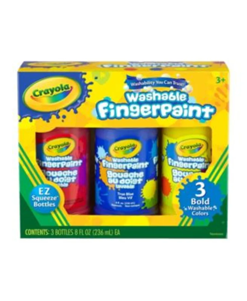 Crayola Washable Finger Paint 8oz 3/Pkg-Primary