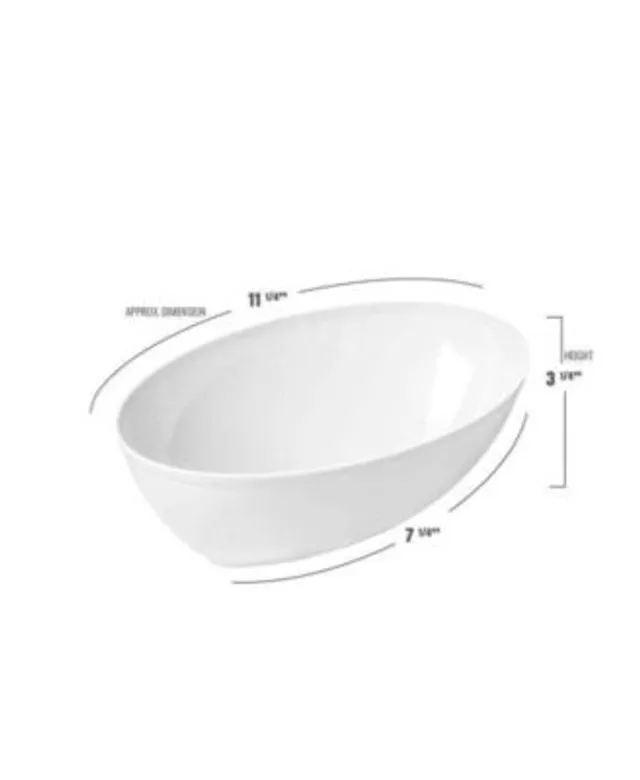 Smarty Had A Party 2 qt. Clear Oval Plastic Serving Bowls (24 Bowls)