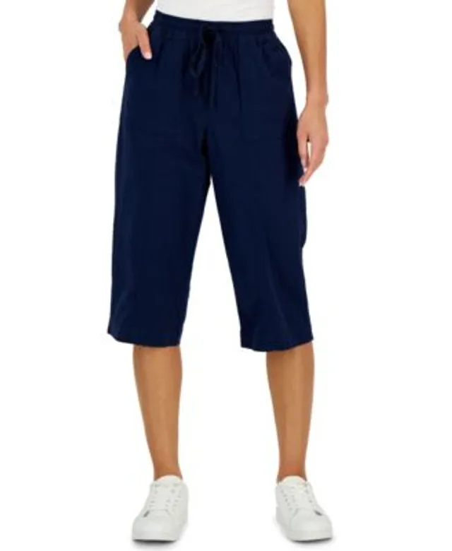 Karen Scott Women's Quinn Cotton Pull-On Capri Pants, Created for