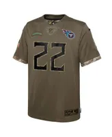 Nike Youth Boys Derrick Henry Olive Tennessee Titans 2022 Salute To Service  Player Limited Jersey