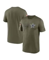 Nike Men's Trevon Diggs Olive Dallas Cowboys 2022 Salute To Service Name  and Number T-shirt