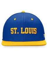 St. Louis Blues Fanatics Branded Heritage Retro Two-Tone Snapback Hat -  Royal/Gold