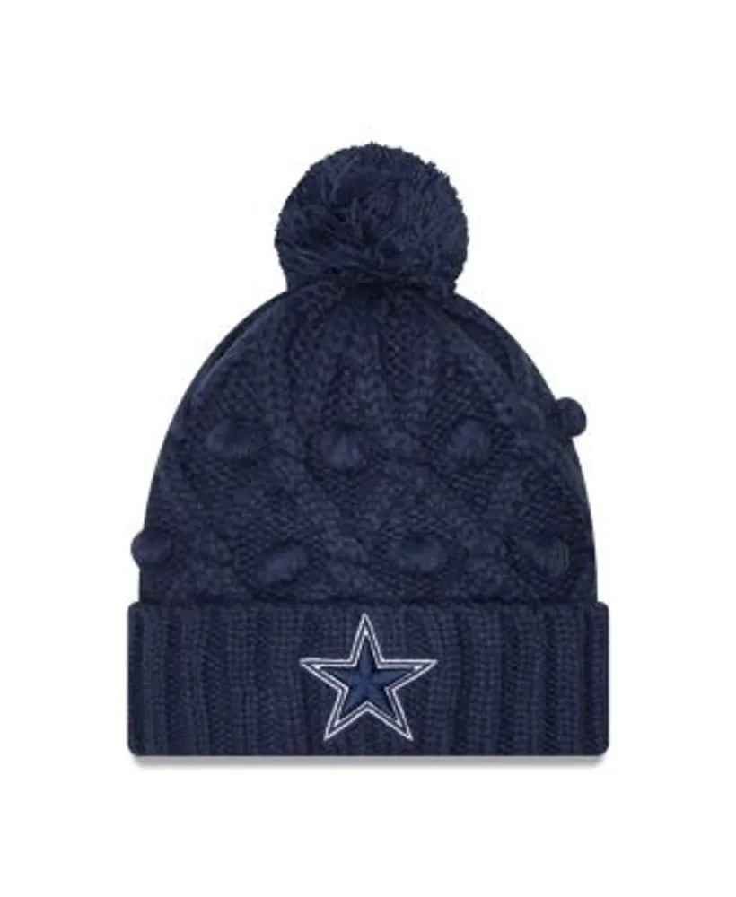 Dallas Cowboys New Era Women's 2022 Salute To Service Pom Knit Hat - Black/