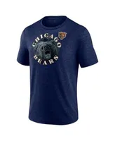 Men's Nike Heather Navy Chicago Bears Team Tri-Blend T-Shirt Size: Medium