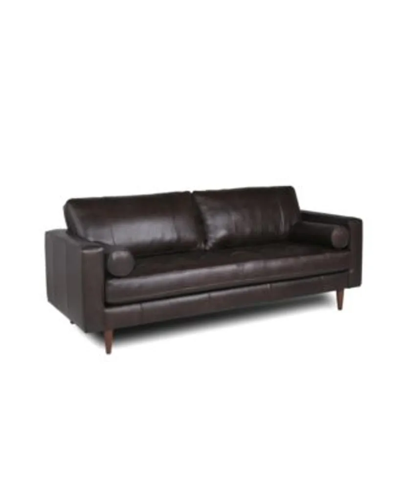 Maebelle Leather Sofa with Tufted Seat And Back