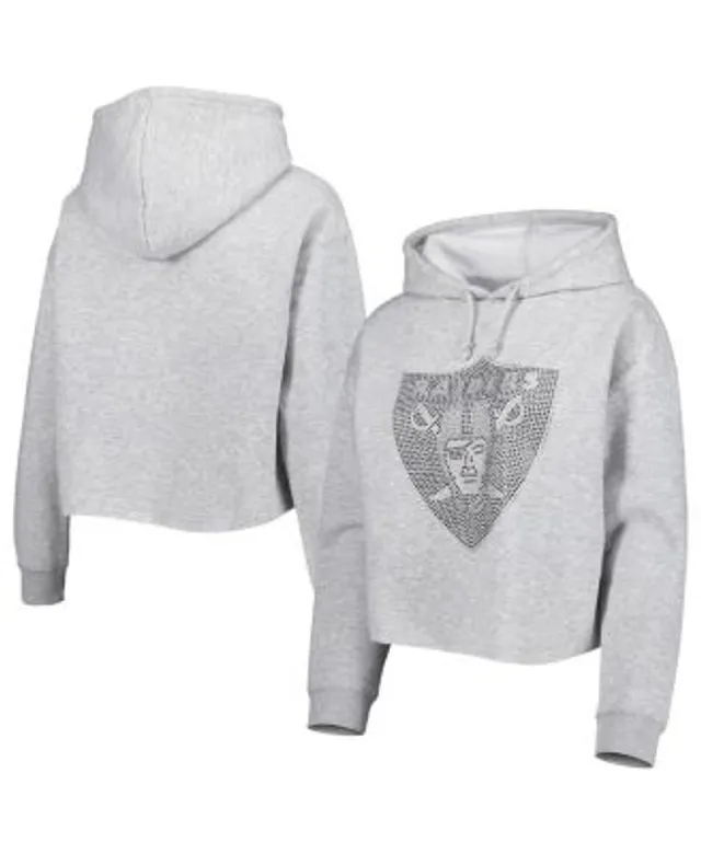 New Orleans Saints Nike Women's Gym Vintage Raglan Full-Zip Hoodie -  Heathered Charcoal/Black