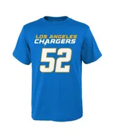 Youth Justin Herbert Powder Blue Los Angeles Chargers Mainliner Player Name  & Number T-Shirt