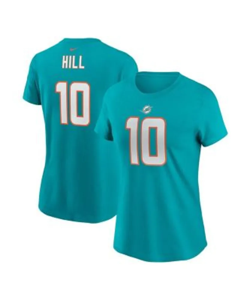 Nike Women's Tyreek Hill Aqua Miami Dolphins Player Name and Number T-shirt