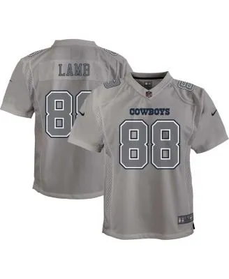 Men's Nike CeeDee Lamb Gray Dallas Cowboys Atmosphere Fashion Game Jersey, Size: Small, Grey