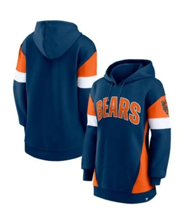 Women's New Era Navy Chicago Bears Foil Sleeve Pullover Hoodie