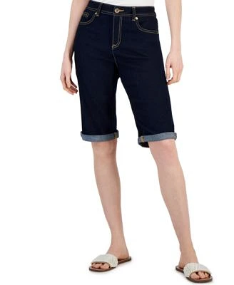 Women's Mid-Rise Denim Bermuda Shorts