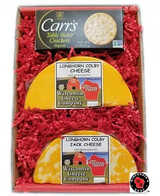 "Wisconsin Classic Colby Longhorn Cheese & Cracker" Gift Box