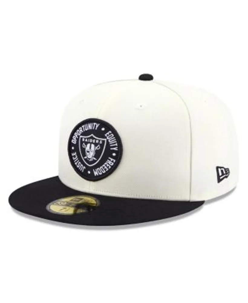 Men's New Era Cream Las Vegas Raiders Chrome Collection 39THIRTY