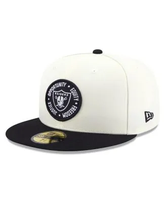 Las Vegas Raiders New Era Chrome Collection 39THIRTY Flex Hat - Cream