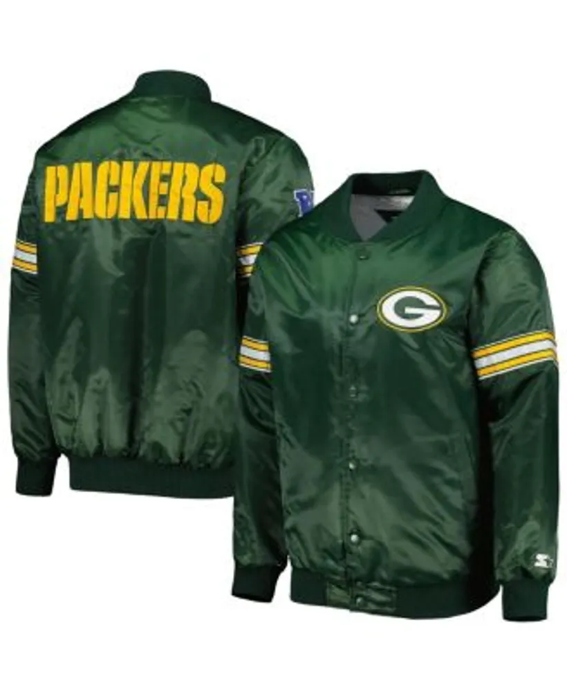 Men's Starter Green Bay Packers Green Pick and Roll Full-Snap Jacket XL