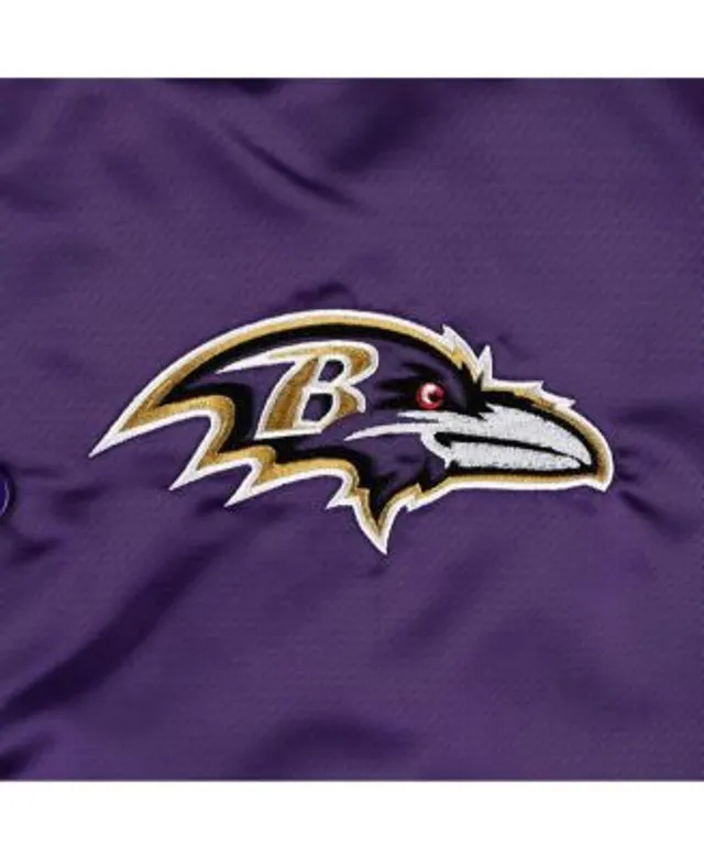 Baltimore Ravens Starter Leader Varsity Satin Full-Snap Jacket -  Purple/Black