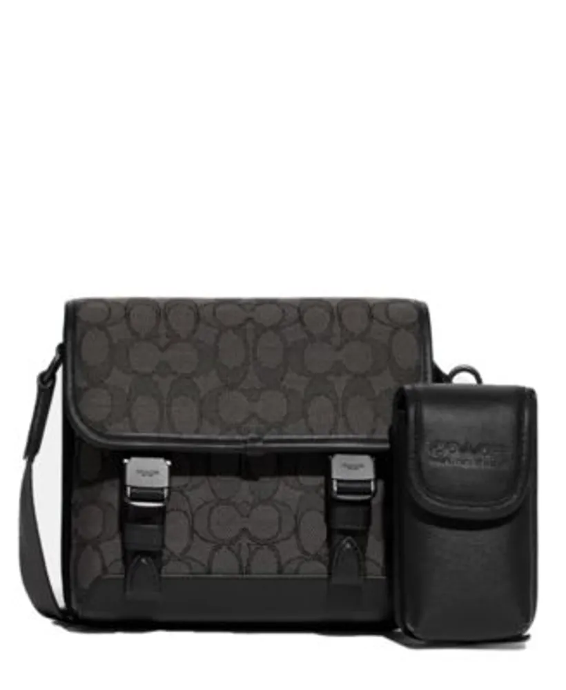 Coach Outlet Holden Crossbody In Signature Canvas in Black for Men