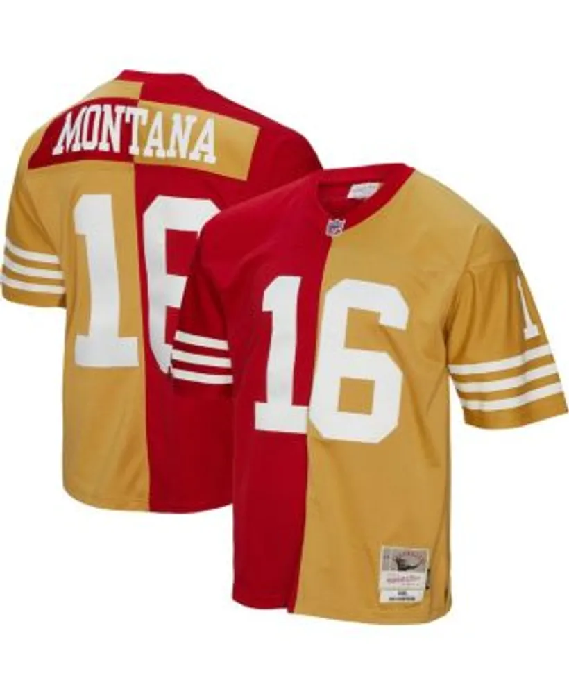 Mitchell & Ness Men's Joe Montana Scarlet, Gold San Francisco