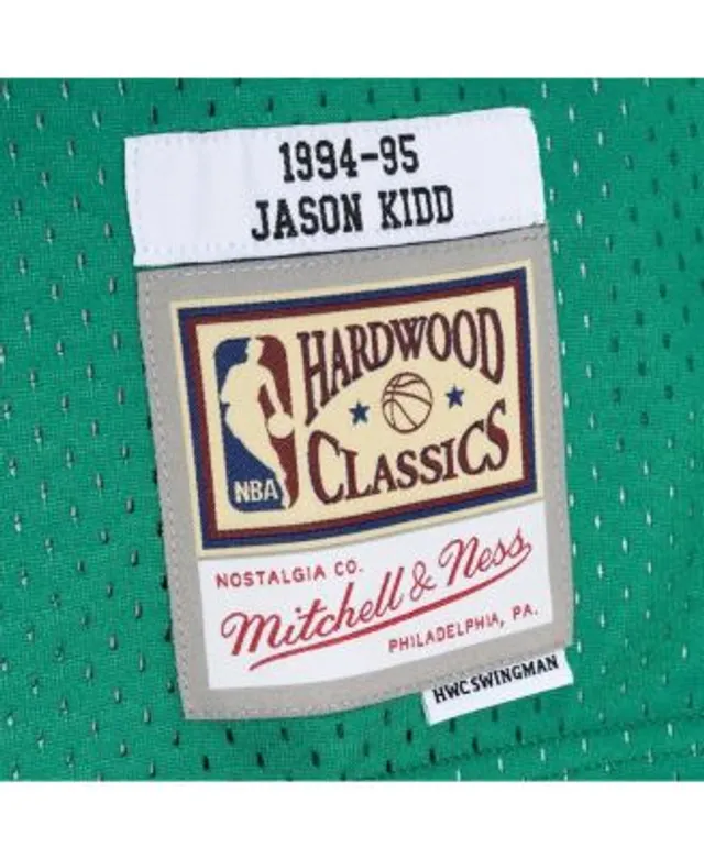 Mitchell & Ness Men's Mitchell & Ness Jason Kidd Green/Navy Dallas Mavericks  1994/95 Hardwood Classics Fadeaway Swingman Player Jersey