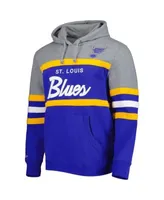 Men's Mitchell & Ness Heather Gray St. Louis Blues Classic French Terry  Pullover Hoodie