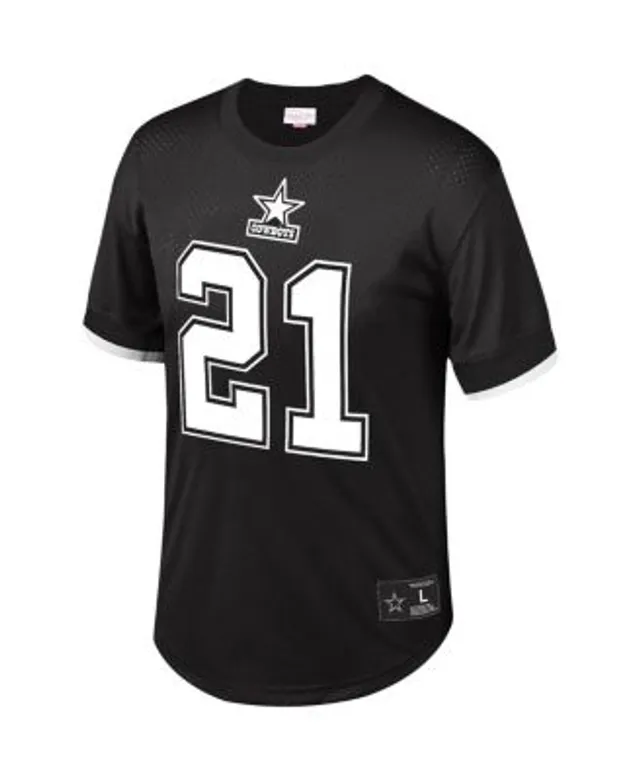 Men's Dallas Cowboys Deion Sanders Mitchell & Ness Green Retired Player  Name & Number Mesh Top