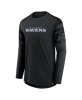 Men's Fanatics Branded Black Baltimore Ravens Square Off Long Sleeve T-Shirt