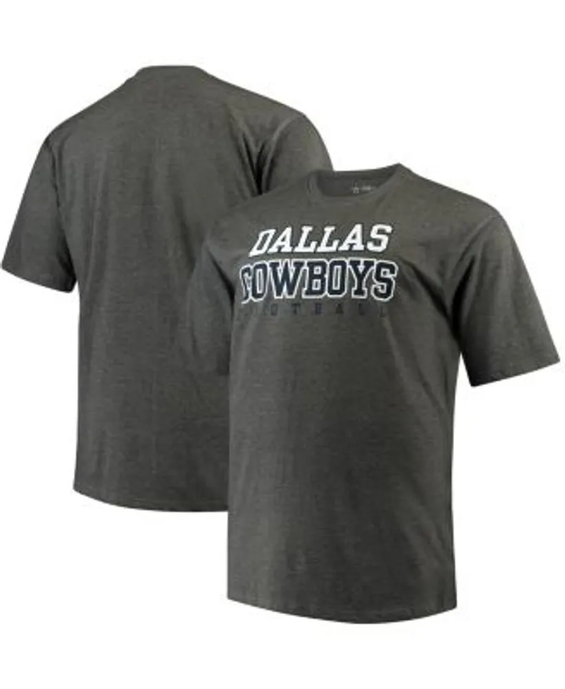 Dallas Cowboys Men's Charcoal Big and Tall Practice T-shirt