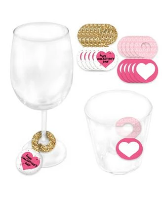 Be My Galentine - Valentine's Day Party Paper Beverage Markers Drink Tags 24 Ct