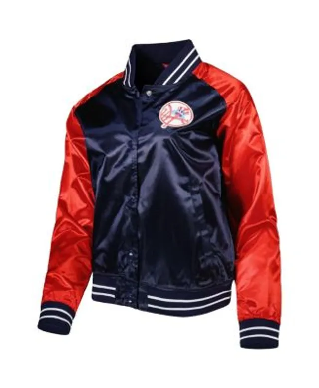 Women's 5th & Ocean by New Era Navy USWNT Full-Snap Satin Jacket Size: Large