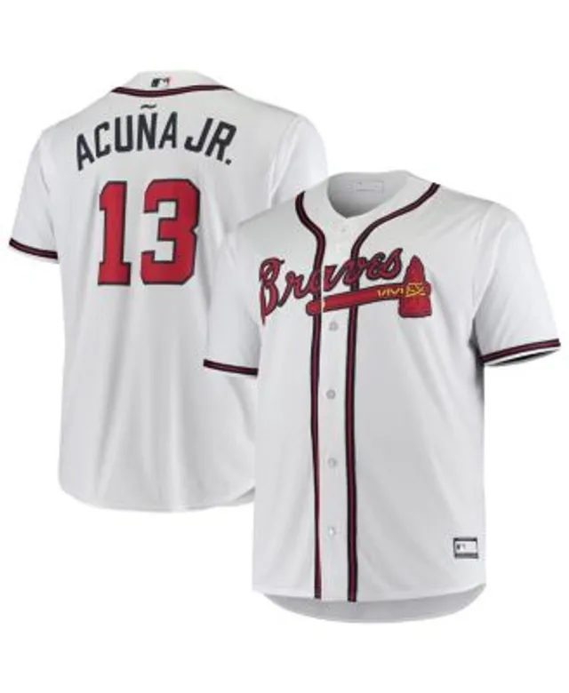 Men's Ronald Acuna Jr. Red Atlanta Braves Big & Tall Replica Player Jersey  in 2023