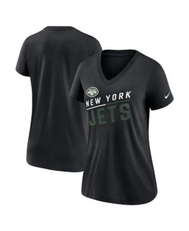 New York Giants Nike Women's Slant Logo Tri-Blend V-Neck T-Shirt - White