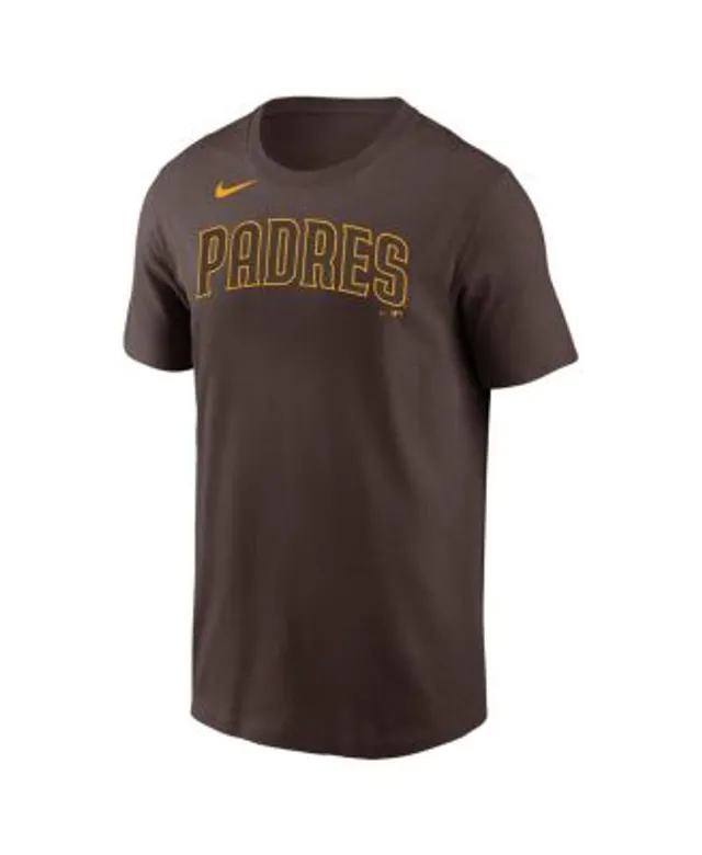 Men's Nike Manny Machado Brown/Gold San Diego Padres Name & Number T-Shirt