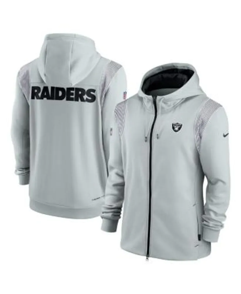 Nike Men's Silver Las Vegas Raiders Performance Sideline Lockup Full-Zip  Hoodie