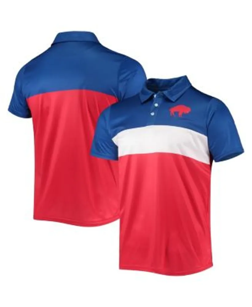 FOCO Men's Royal, Red Buffalo Bills Retro Colorblock Polo Shirt