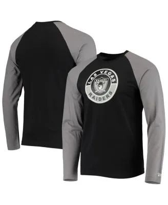 Nike Black And Silver-tone Las Vegas Raiders Throwback Raglan Long