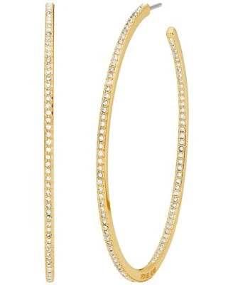 Inside Outside Pave Hoop Earrings