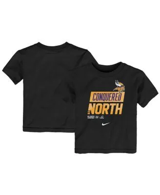 Men's Nike Black Minnesota Vikings 2022 NFC North Division Champions Locker Room Trophy Collection T-Shirt Size: Medium