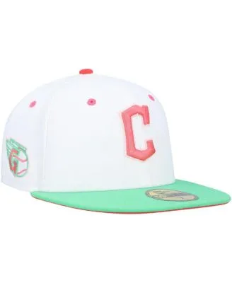 Men's New Era White/Green Milwaukee Brewers 1982 World Series Watermelon Lolli 59FIFTY Fitted Hat