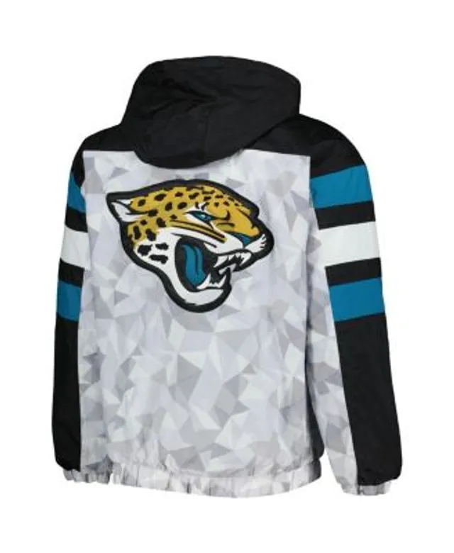 Men's New Orleans Saints Starter White/Black Thursday Night Gridiron Raglan  Half-Zip Hooded Jacket