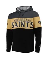 Men's Starter Black/Heather Gray New Orleans Saints Extreme Pullover Hoodie Size: Small