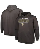 Men's Nike Heathered Charcoal/Black New Orleans Saints Surrey Legacy Pullover Hoodie Size: Medium