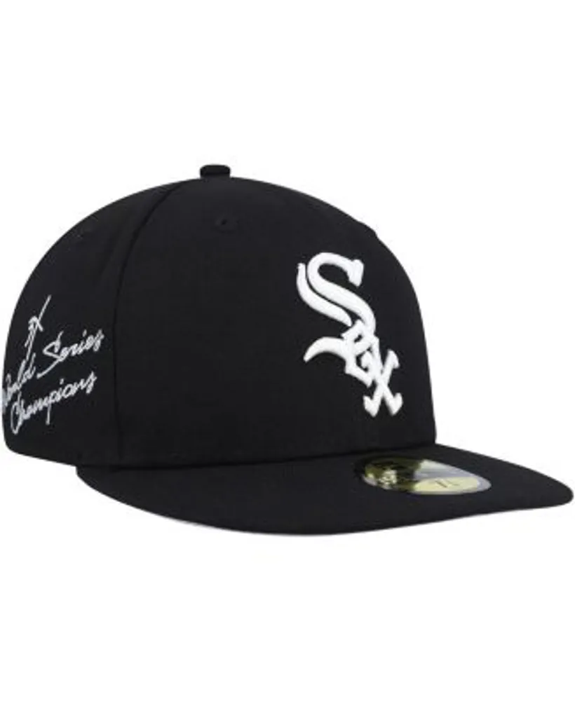 New Era Men's Cardinal Chicago White Sox Logo White 59FIFTY Fitted Hat