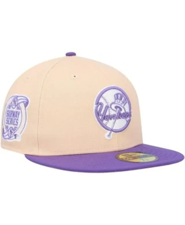 Men's New Era Peach/Purple Boston Red Sox 2007 World Series Side Patch 59FIFTY Fitted Hat