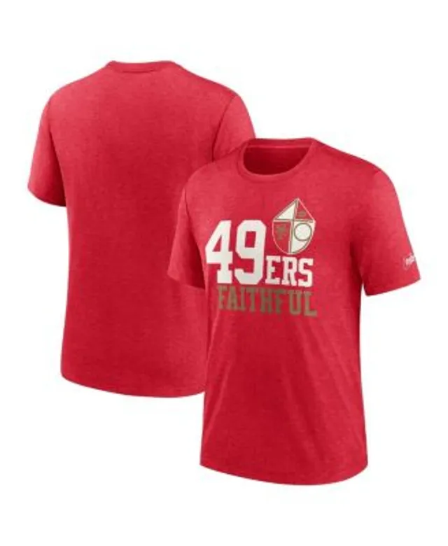 Nike Men's Scarlet San Francisco 49ers Playback Logo Tri-Blend T-shirt