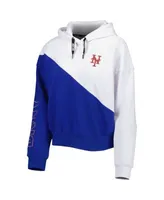 Women's Los Angeles Dodgers DKNY Sport Royal/White Bobbi Colorblock Pullover  Hoodie