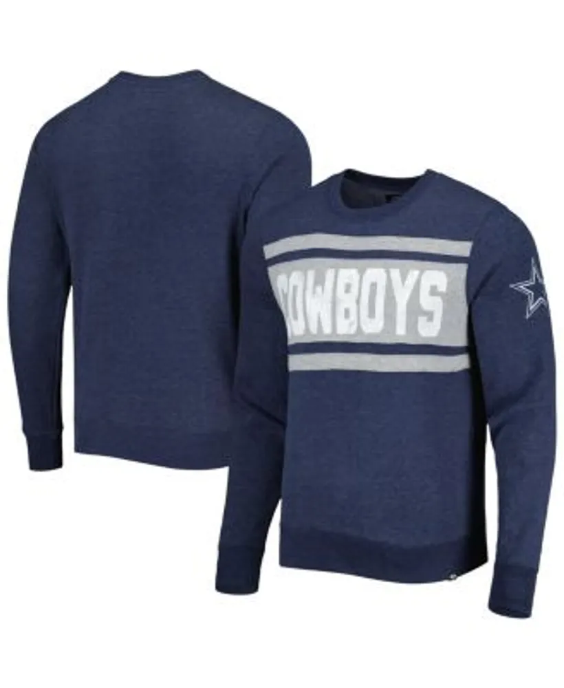 '47 Heathered Blue Dallas Cowboys Bypass Tribeca Pullover Sweatshirt