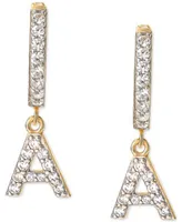 Giani Bernini Cubic Zirconia Initial Dangle Hoop Earrings in 18k  Gold-Plated Sterling Silver, Created for Macy's - E - Yahoo Shopping