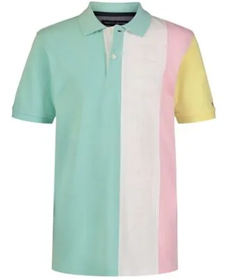 Little Boys Short Sleeve Soft Vertical Polo Shirt