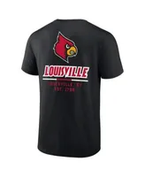 Men's Fanatics Branded Black Louisville Cardinals Game Day 2-Hit T-Shirt